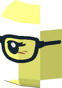 ~Minifig Head Black Glasses Half Pattern