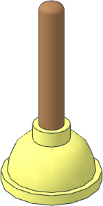 Minifig Plunger with Medium Nougat Handle Pattern