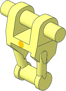 Minifig Mechanical Torso with Yellow Dot Insignia Pattern