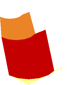 ~Tile  2 x  6 with Orange 'JAZZ' with Red and White Outlines Pattern - Corner 4