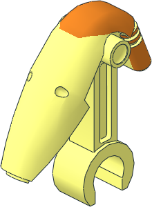 Minifig Mechanical Head SW Battle Droid with Orange Insignia Pattern