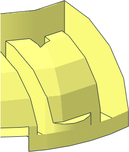 ~Brick  2 x  2 x  1 Corner Round with Curved Top Half