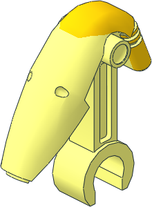Minifig Mechanical Head SW Battle Droid with Yellow Insignia Pattern