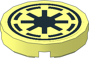 Tile  2 x  2 Round with SW Galactic Republic Logo Sticker