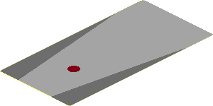 Sticker  0.8 x  6.5 with Dark Red Dot and Light Bluish Grey Centre Panel