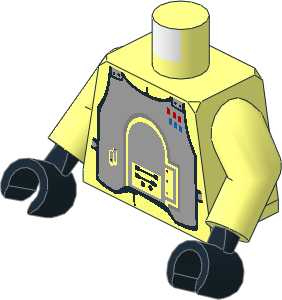 Minifig Torso with Arms and Hands with SW Imperial Officer (Captain) Armour Pattern