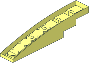 ~Slope Brick Curved  6 x  1 x  1 without Top Patternable Surfaces