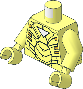 Minifig Torso with Arms and Hands with Iron Man Armoured Suit Mark VI Pattern
