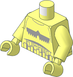 Minifig Torso with Arms and Hands with SW Shadow Trooper Armour with Short Line on Back Pattern