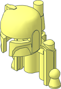 Minifig Helmet SW Mandalorian with Rocket Pack