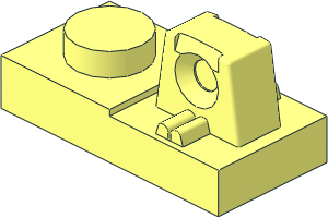 Hinge Plate  1 x  2 Locking with Single Finger On Top
