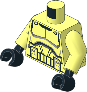 Minifig Torso with Arms and Hands with SW Clone Trooper Armour (2022) Pattern