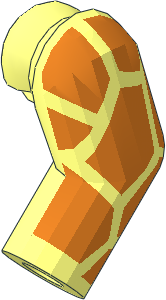 Minifig Arm Left with Orange Giraffe Spots Pattern