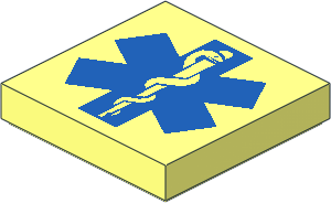 Tile  2 x  2 with EMT Star of Life Pattern