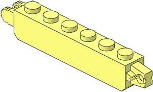 Hinge Brick  1 x  6 Locking Double