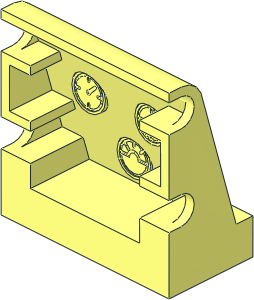 Duplo Panel  1 x  2 x  1.667 Sloped with Embossed Gauges