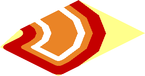 ~Tile  2 x  6 with Orange "CLUB" with Red and White Outlines Pattern - C Corner