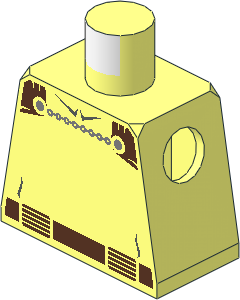 Minifig Torso with SW Cape Chain Clasp and Brown Belt Pattern