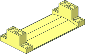 Support  8 x 18 x  3 Stanchion Base