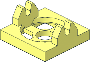 Magnet Holder Tile  2 x  2 with Short Arms