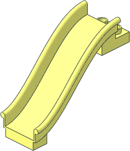 Duplo Slide Straight with Two Studs at Top End