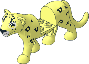 Animal Felid Leopard with Black Spots and White Eye Patches and Muzzle Pattern (Needs Work)