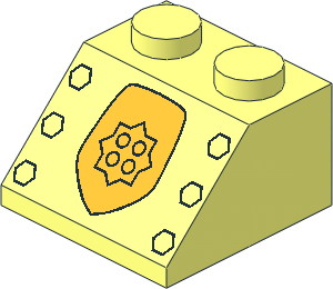Slope Brick 45  2 x  2 with Police Badge Pattern