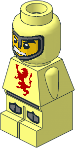 Microfig with Lava Dragon Knight White Pattern