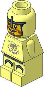 Microfig with Lava Dragon Knight Blue Pattern