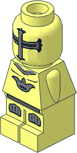 Microfig with Lava Dragon Knight Yellow Pattern