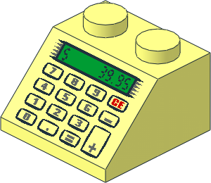 Slope Brick 45  2 x  2 with Cash Register and $39.95 Pattern