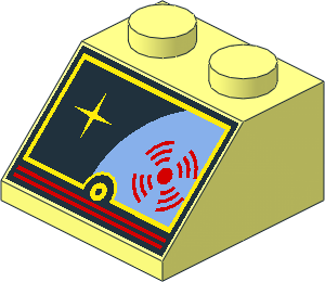 Slope Brick 45  2 x  2 with Space Display Pattern