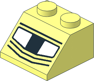 Slope Brick 45  2 x  2 with Headlights Pattern