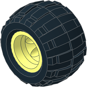 ~Wheel Rim 23 x 22 Off Road with Axlehole with Tyre 26/ 36 x 22 Off Road (Obsolete)