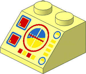 Slope Brick 45  2 x  2 with Gauge Pattern