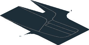 ~Sticker  4.8 x 10.8 with Engine Cover and "PORSCHE" Logo Half