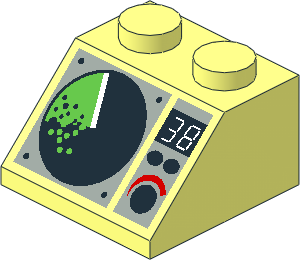 Slope Brick 45  2 x  2 with Radar Screen Pattern