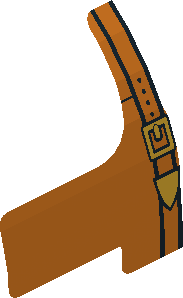 ~Sticker  3.0 x  6.8 with Porsche Bag Print and Buckles (Formed Half)