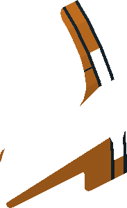 ~Sticker  3.0 x  6.8 with Porsche Bag Print (Formed Half)