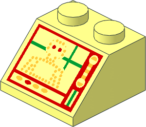 Slope Brick 45  2 x  2 with Spyrius Droid Image Pattern
