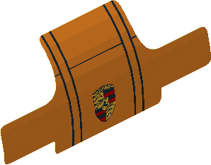 Sticker  3.0 x  6.8 with Porsche Bag Print (Formed)