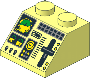 Slope Brick 45  2 x  2 with Attitude Indicator and Flight Controls Pattern