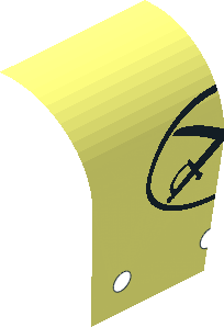 ~Sheet Fabric Wagon Cover with Crossed Cutlasses Pattern (Formed) - Outer Shell Quarter