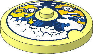 Dish 4 x  4 Inverted with Two Minions in Washing Machine Pattern