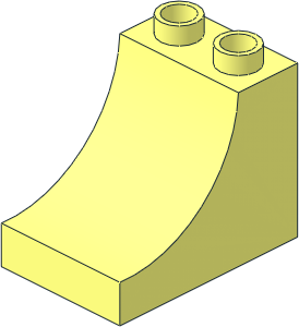 Duplo Brick  2 x  3 x  2 with Inside Curve