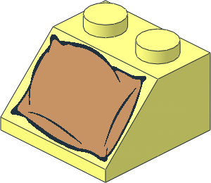 Slope Brick 45  2 x  2 with Pillow Pattern