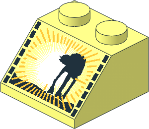 Slope Brick 45  2 x  2 with SW AT-AT Pattern