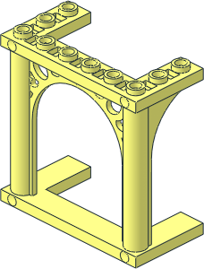 Arch  3 x  6 x  5 Ornamented with Stud with Inner Stopper Ring