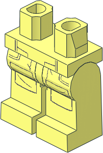 Minifig Hips and Legs with Dark Bluish Grey Pockets Outline Pattern