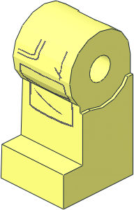 Minifig Leg Right with Dark Bluish Grey Pockets Outline Pattern